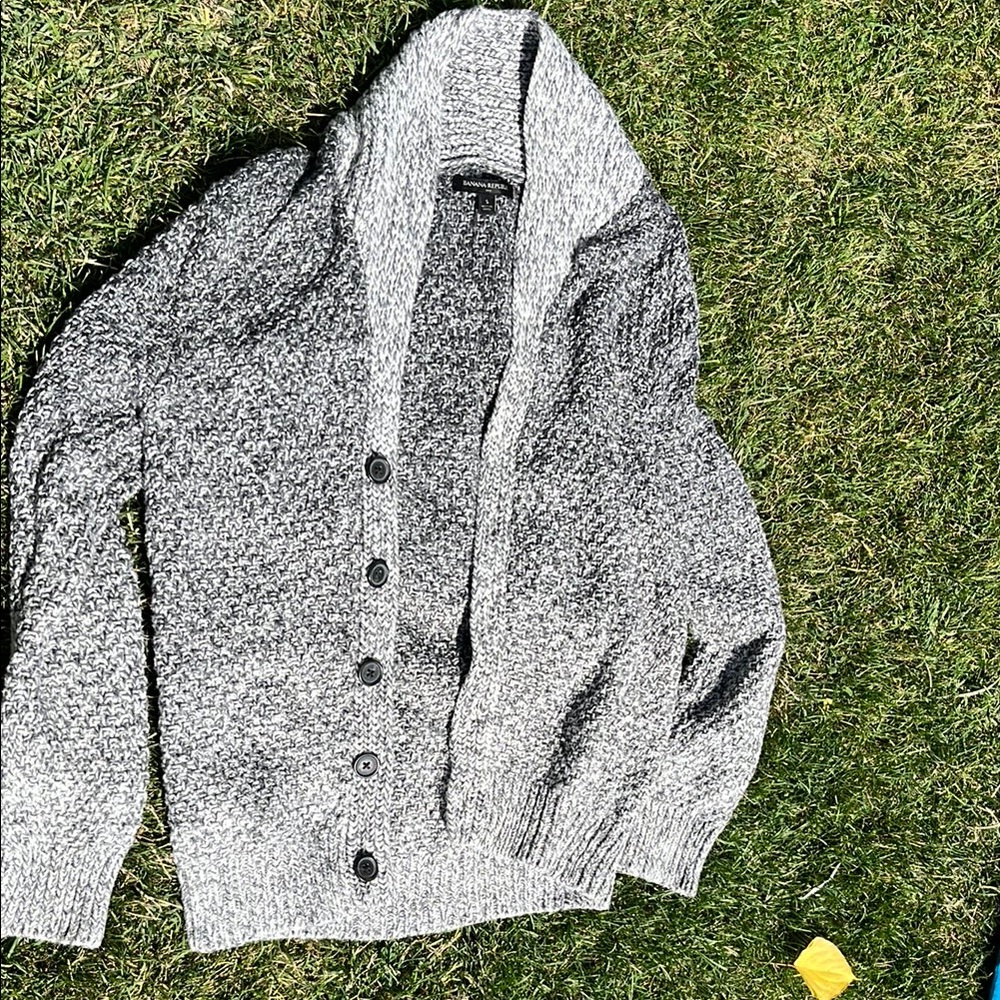 Banana Republic Gray Cardigan Sweater